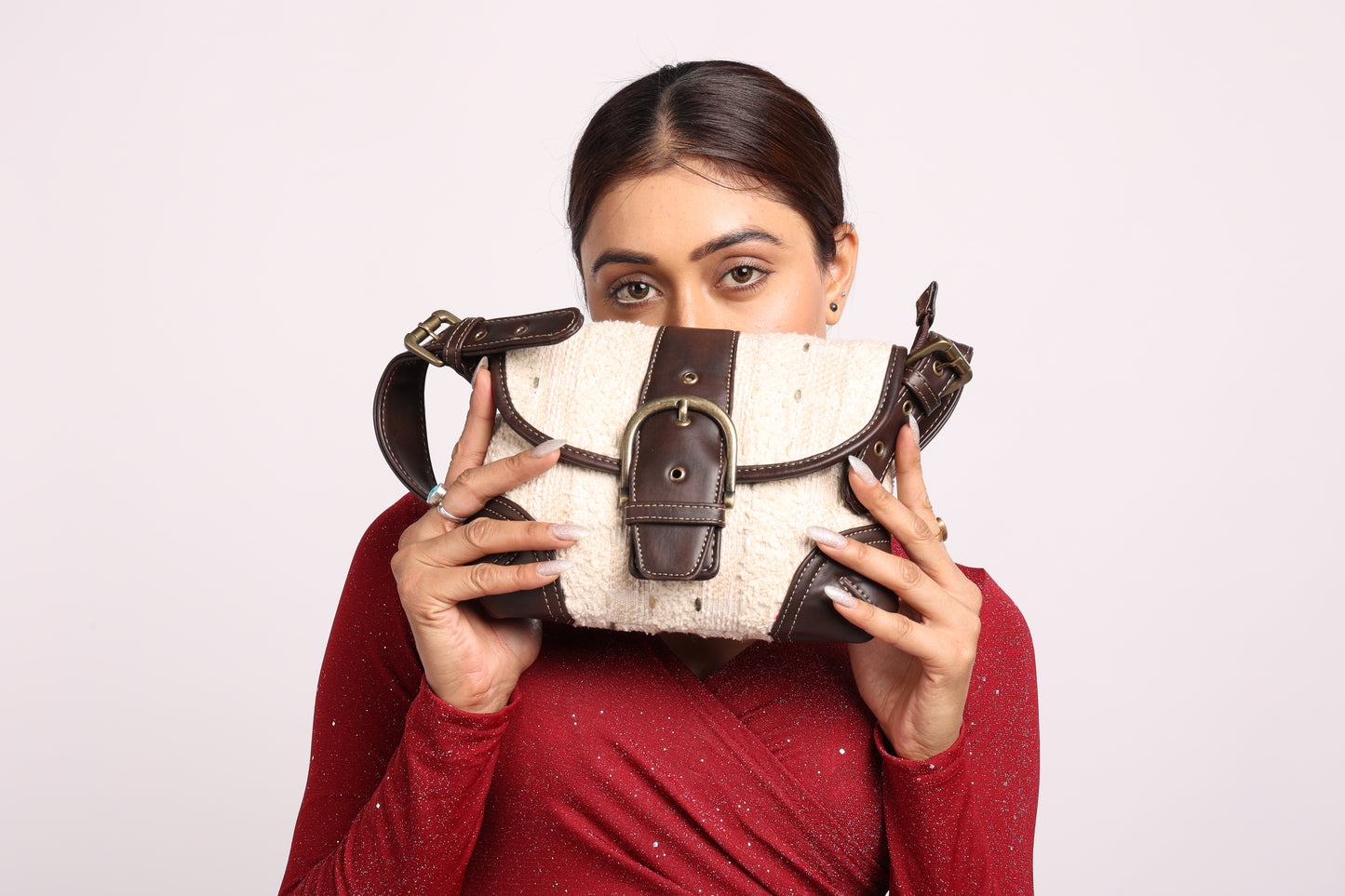 Esly's Grand Finale Vintage-Inspired Vegan Leather Shoulder Bag