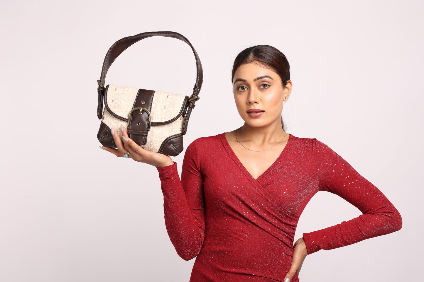 Esly's Grand Finale Vintage-Inspired Vegan Leather Shoulder Bag