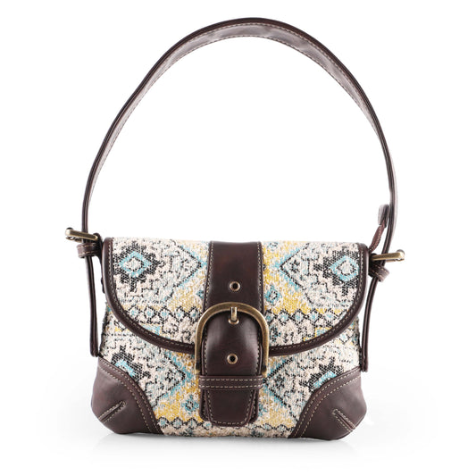 Esly's Vintage-Inspired Bird's Eye Print Shoulder Bag