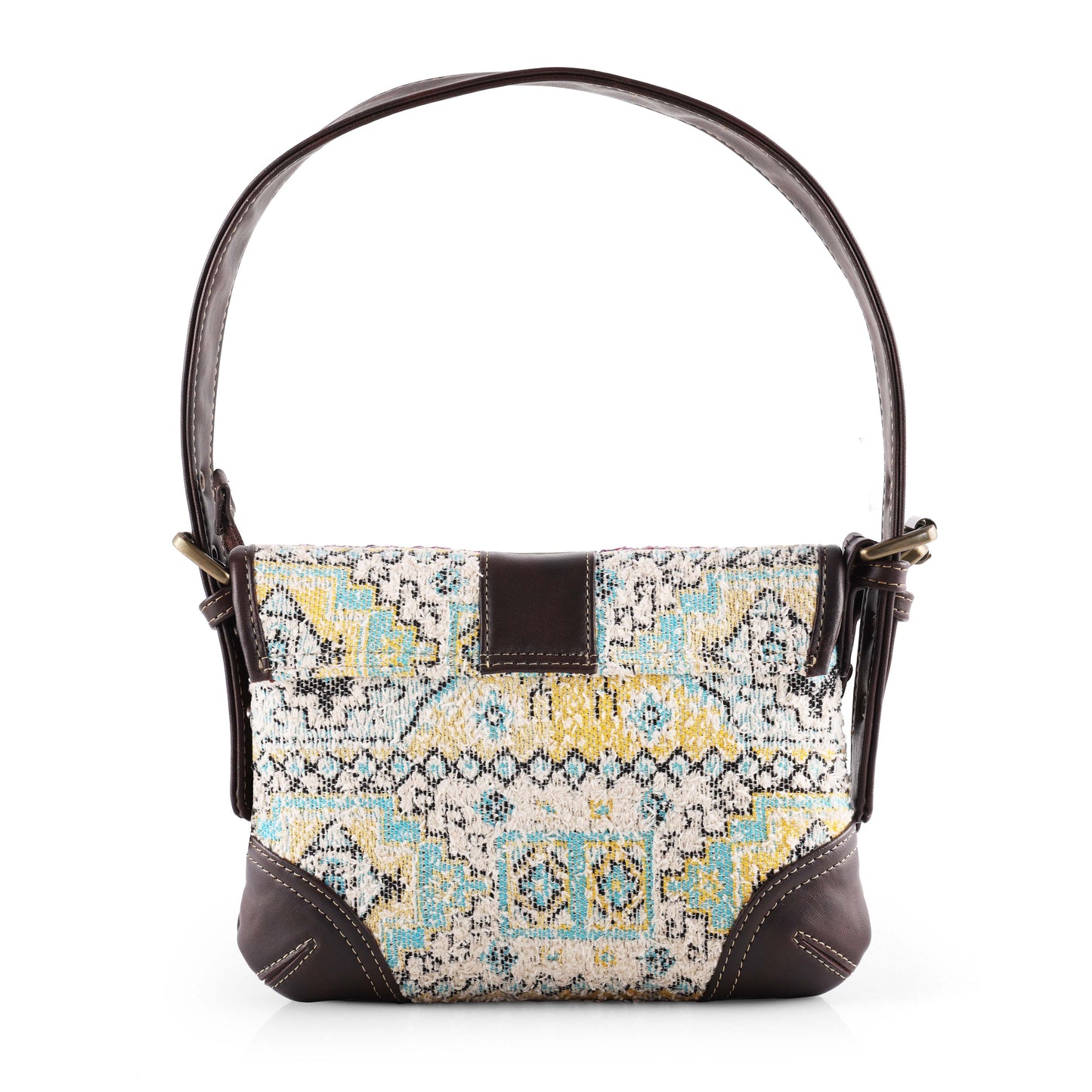 Esly's Vintage-Inspired Bird's Eye Print Shoulder Bag