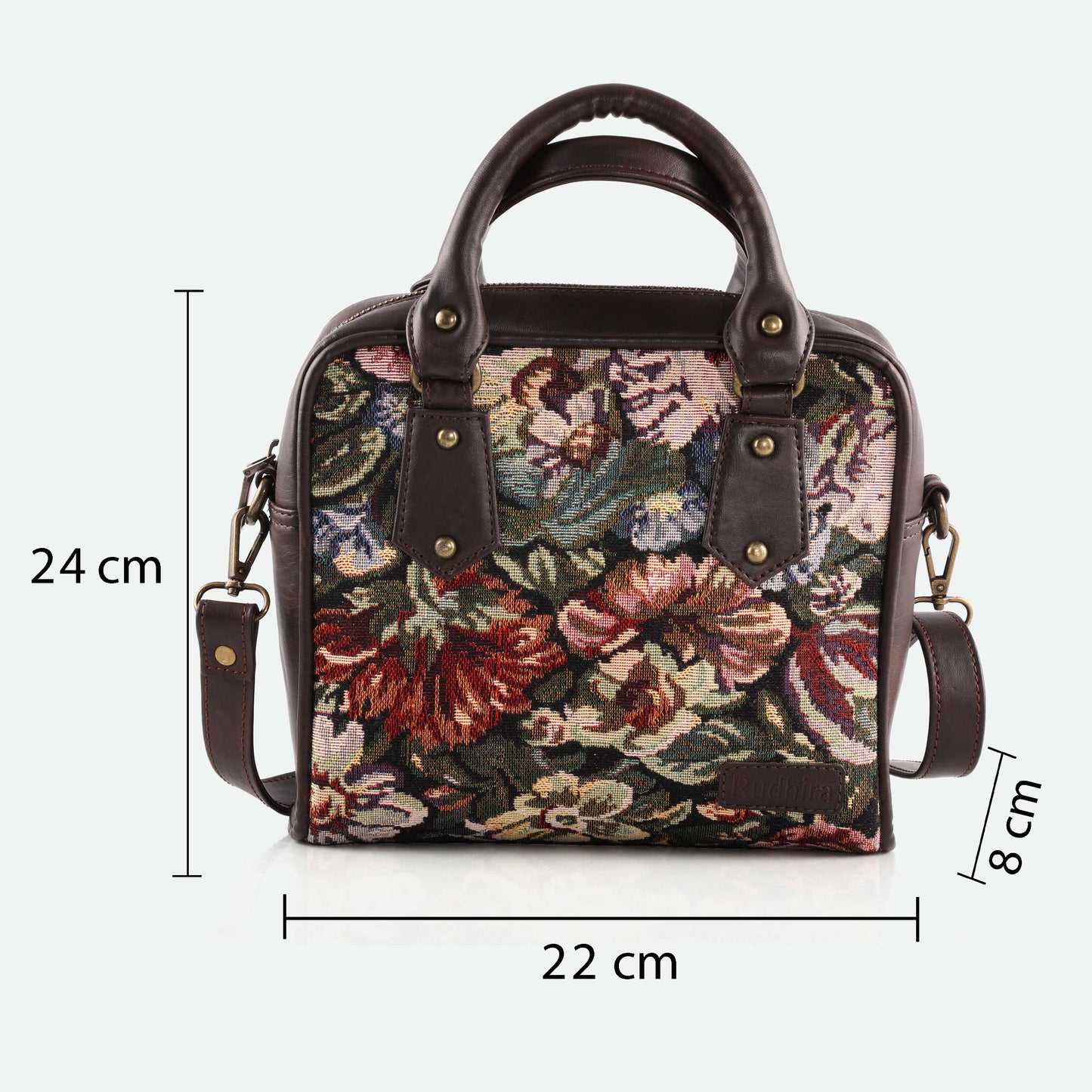 Esly's Vintage Floral Jacquard Satchel Bag - Elevate Your Style with Timeless Elegance