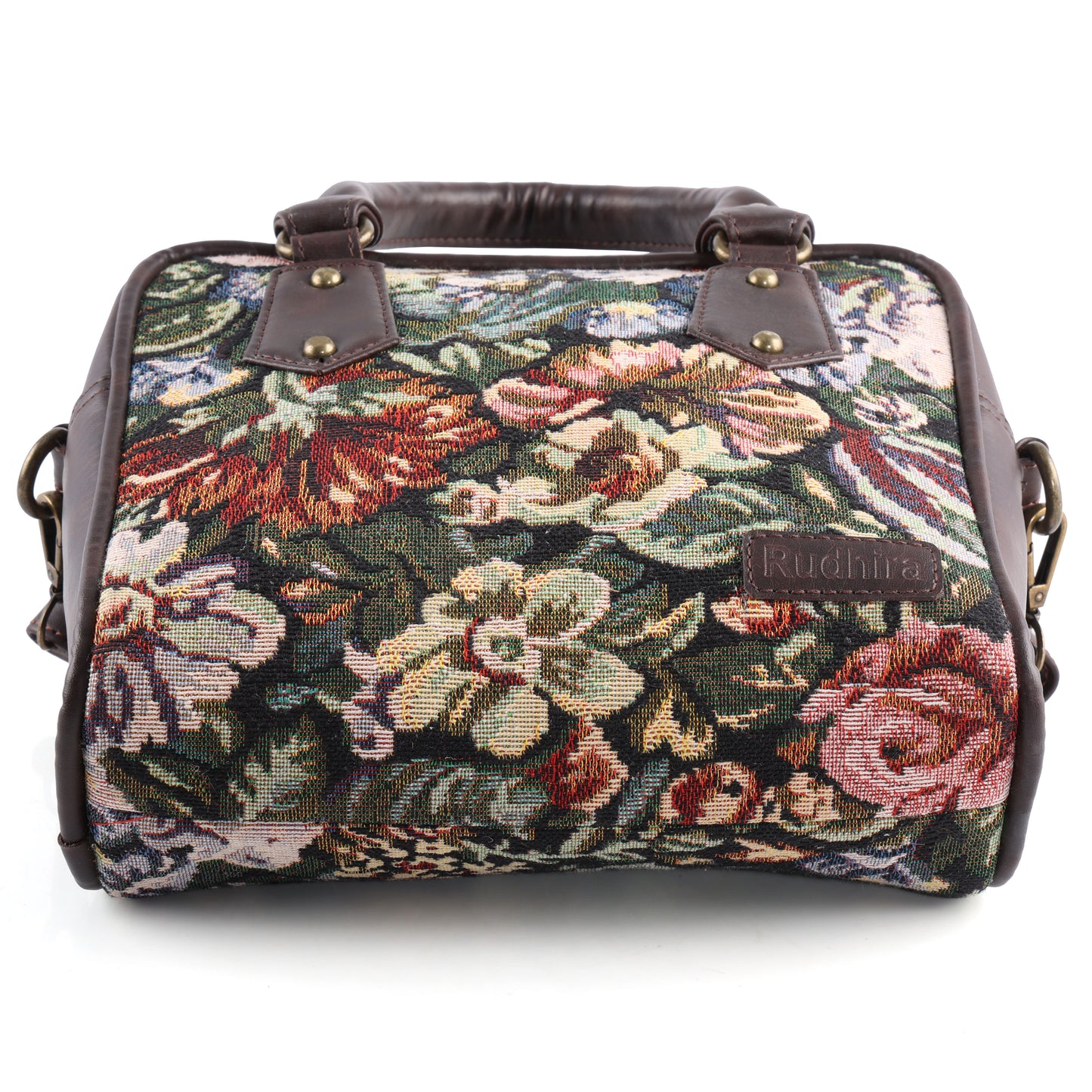 Esly's Vintage Floral Jacquard Satchel Bag - Elevate Your Style with Timeless Elegance