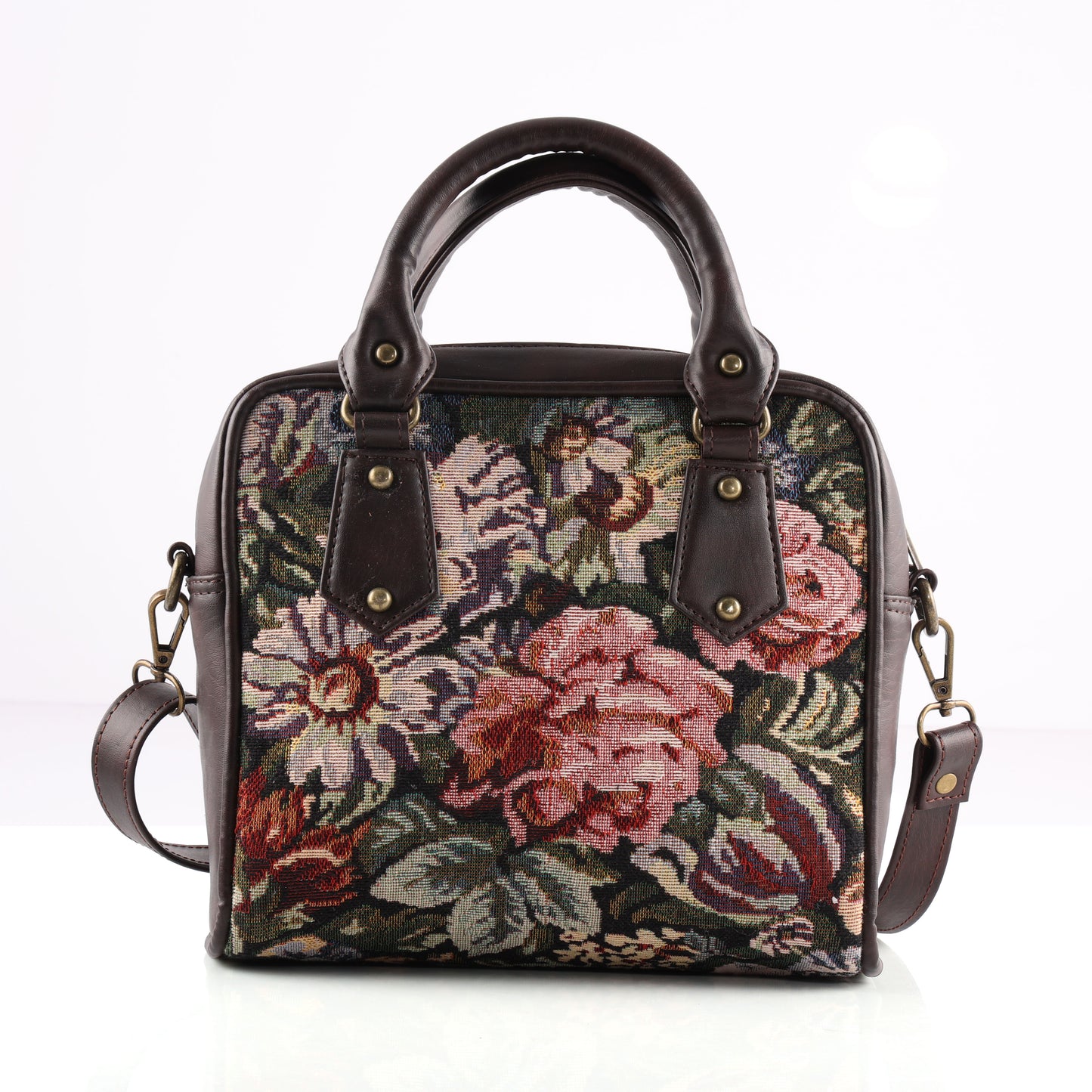 Esly's Vintage Floral Jacquard Satchel Bag - Elevate Your Style with Timeless Elegance