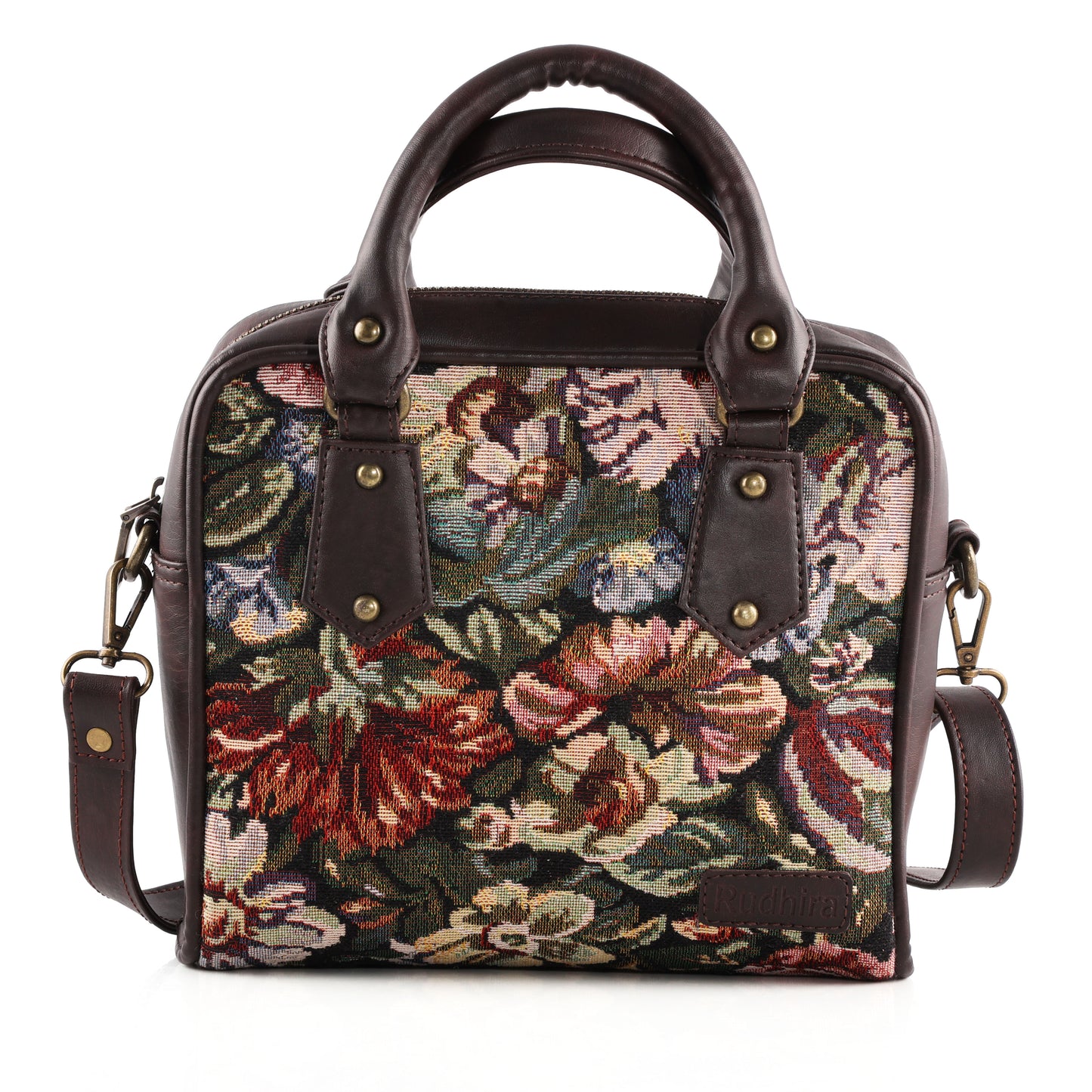 Esly's Vintage Floral Jacquard Satchel Bag - Elevate Your Style with Timeless Elegance