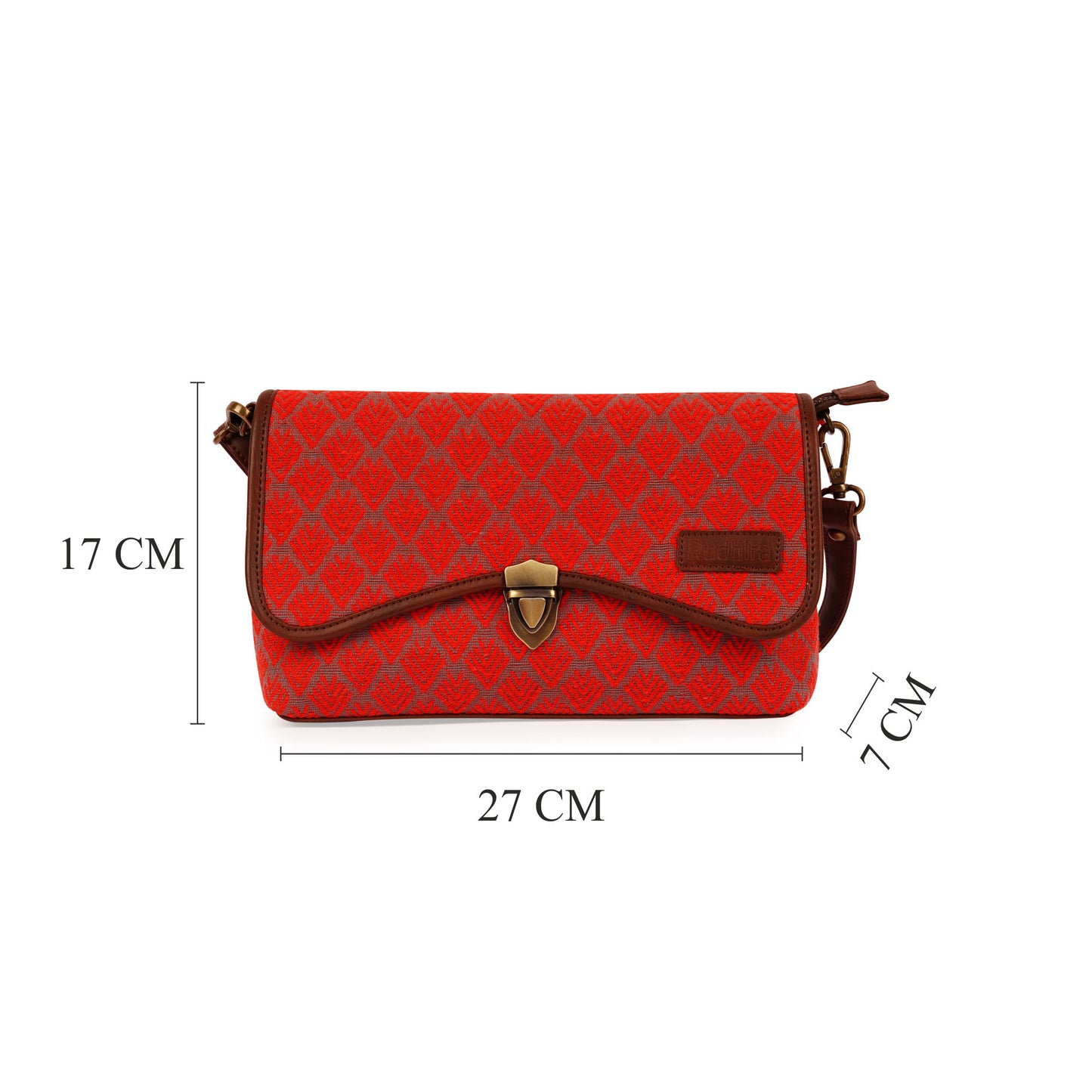 Esly's Joel Dewberry Small Sling/Crossbody Bag: Stay Organized and Chic in Stylish Red