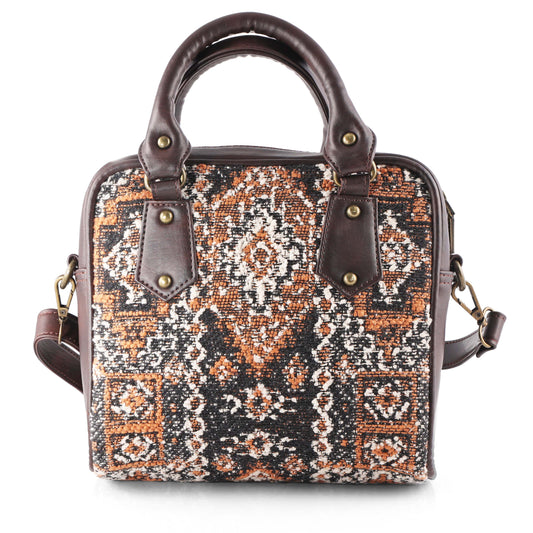 Esly Damask Print Satchel Bag - The Ultimate Blend of Luxury and Style