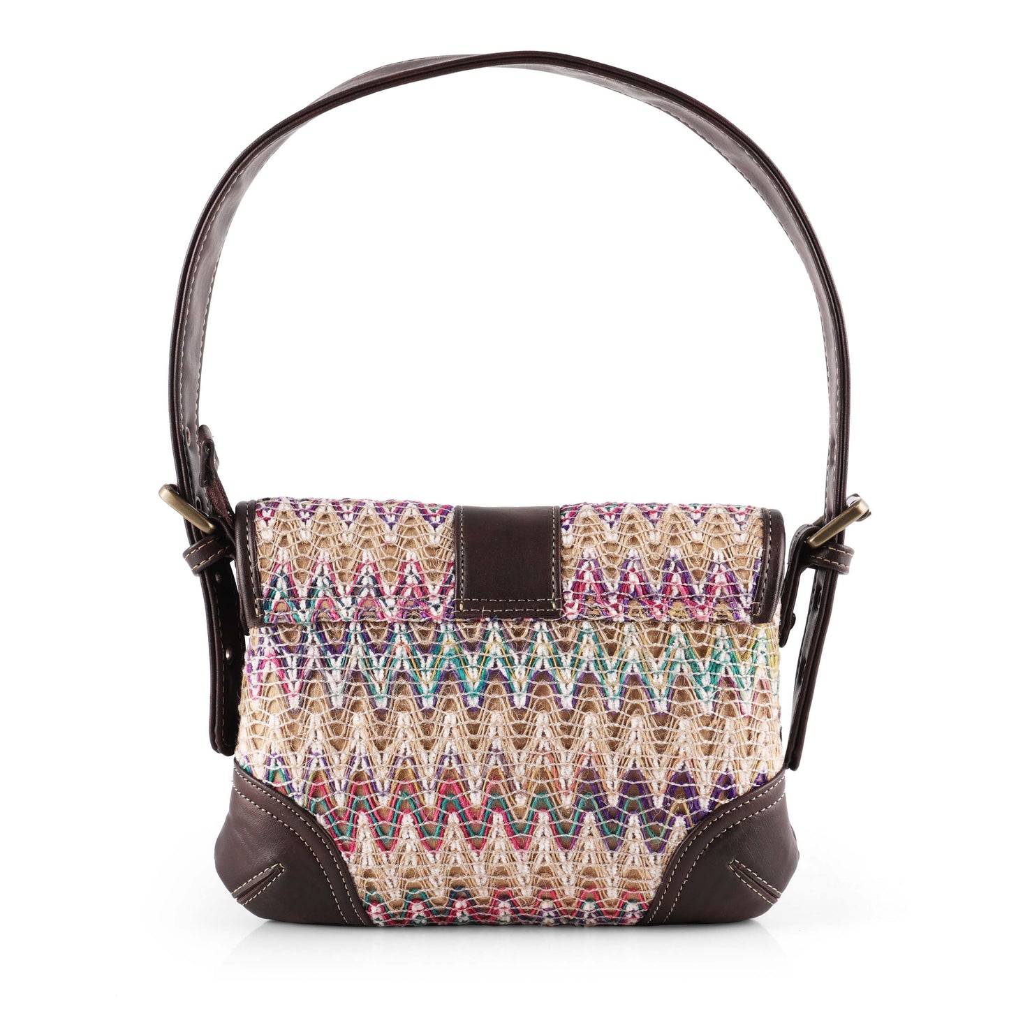 Esly's Vintage-Inspired Chevron Print Shoulder Bag