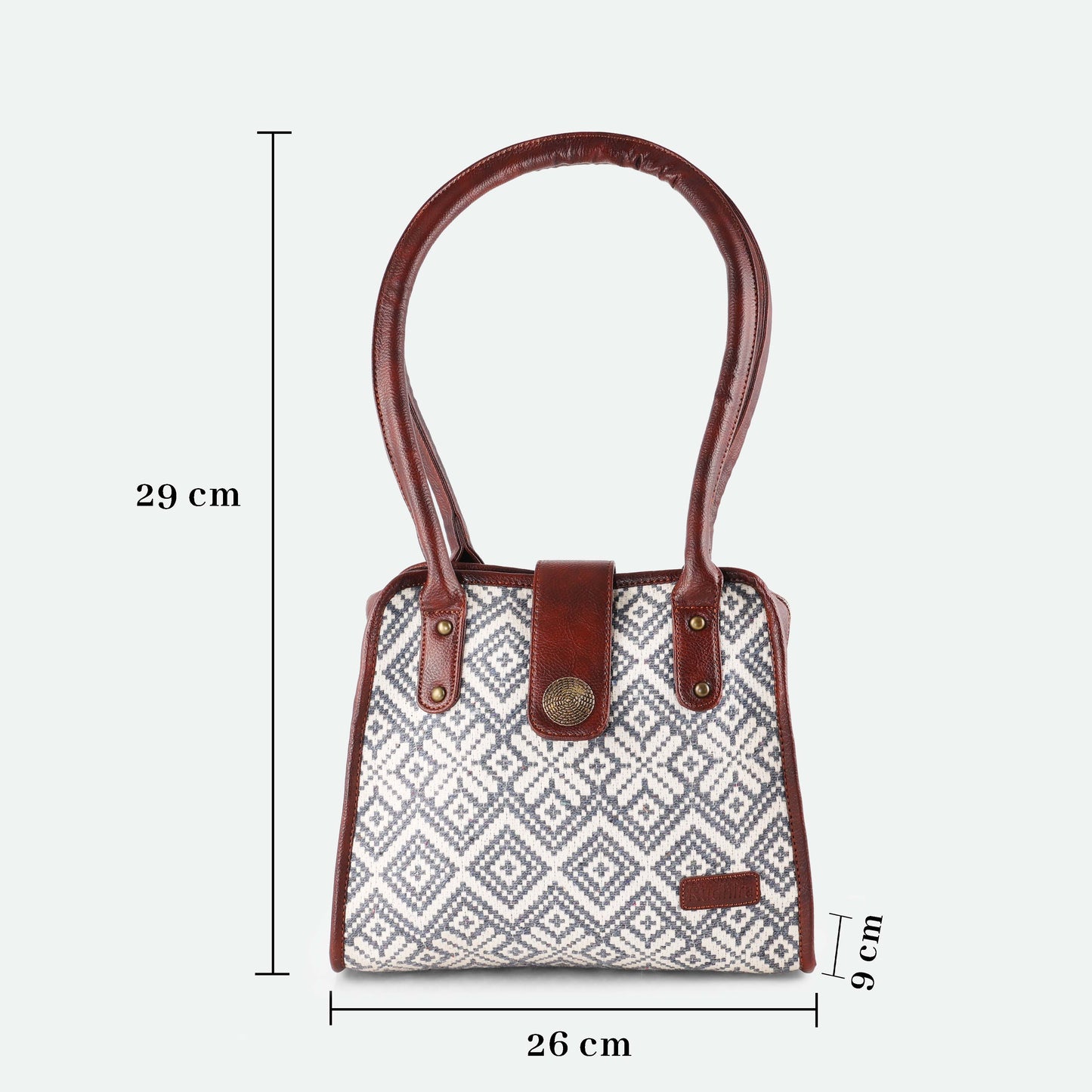 ESLY's Unique and Luxurious Diamond Boxes Print Shoulder Bag