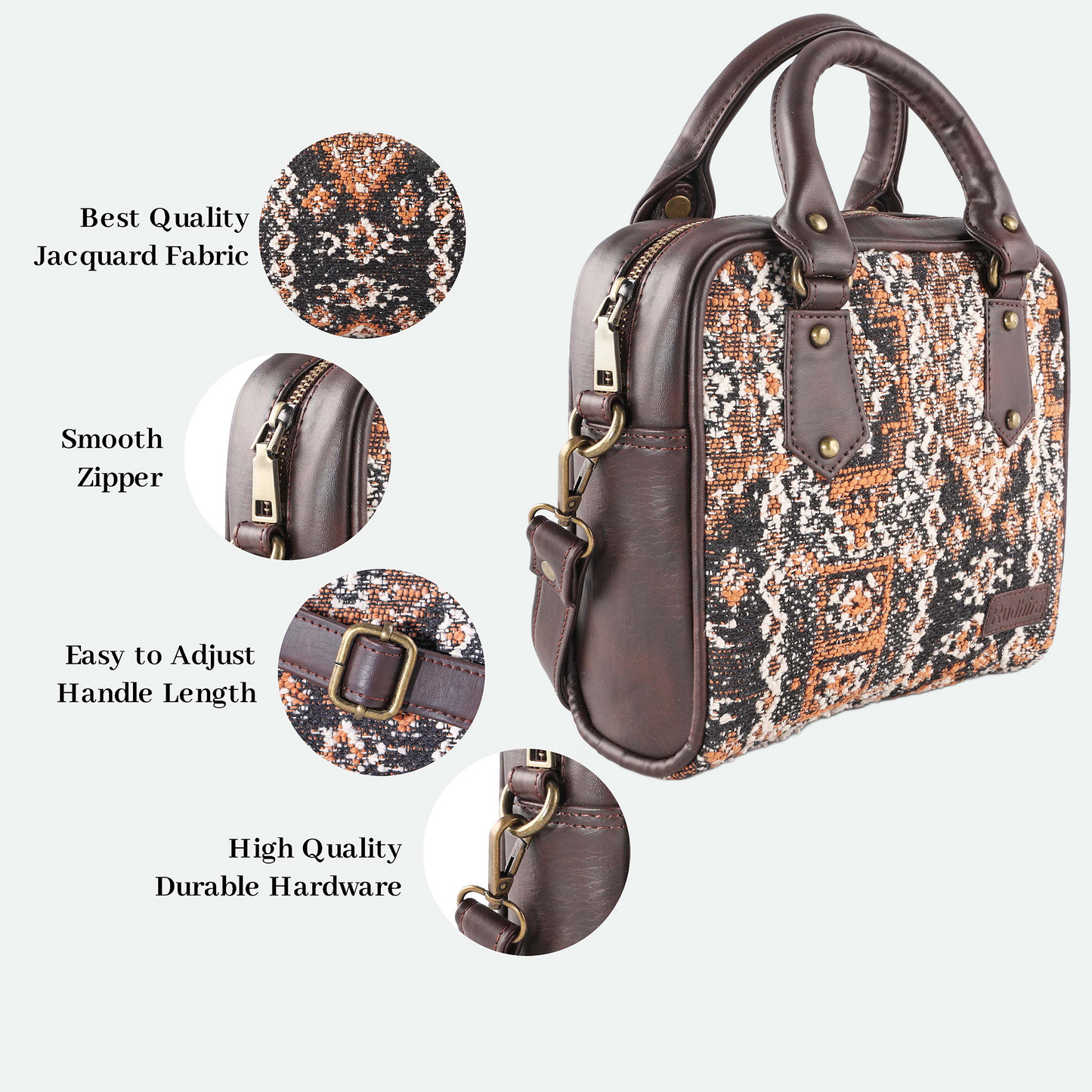 Esly Damask Print Satchel Bag - The Ultimate Blend of Luxury and Style