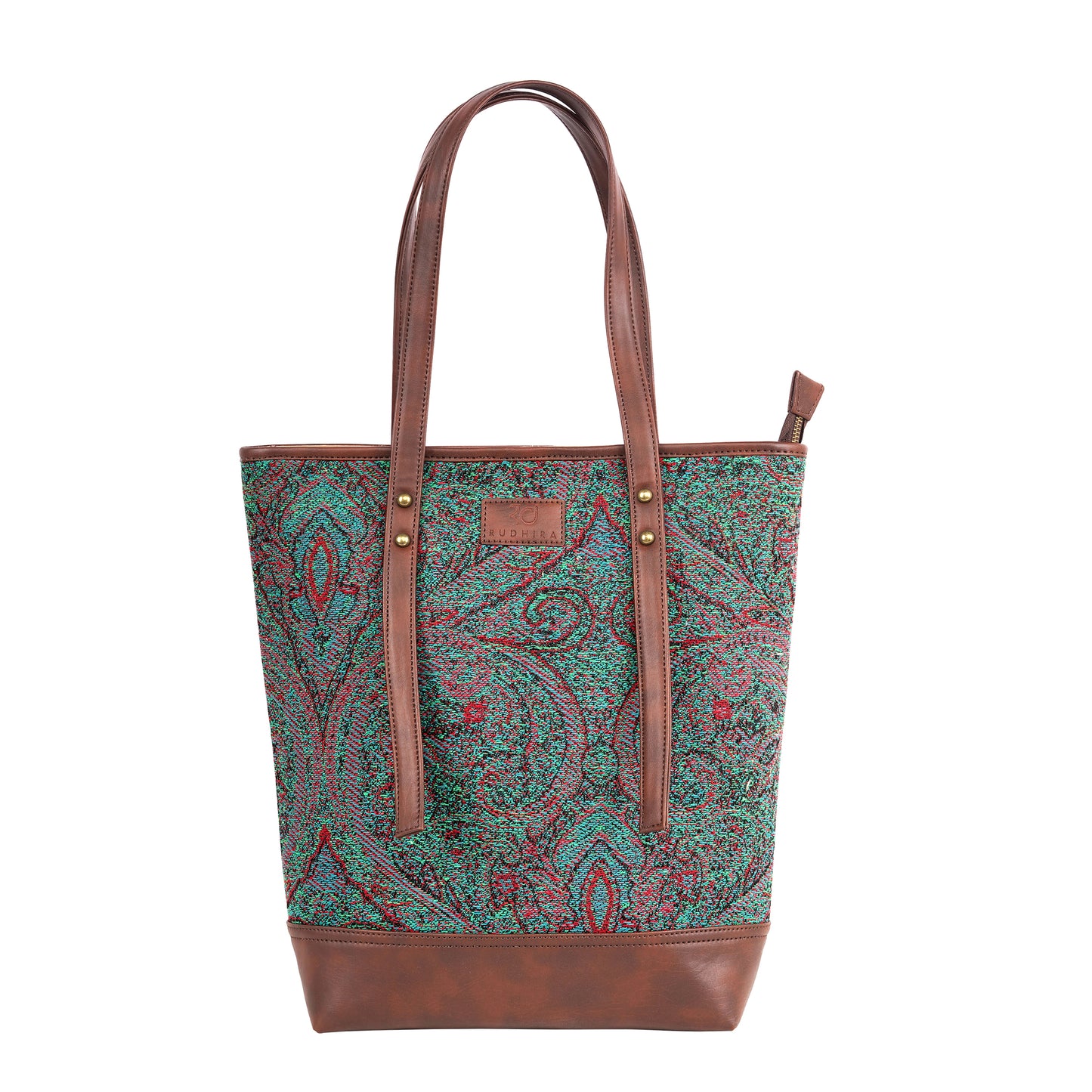 ESLY's Unique and Luxurious Green and Brown Crossbody Tote Bag