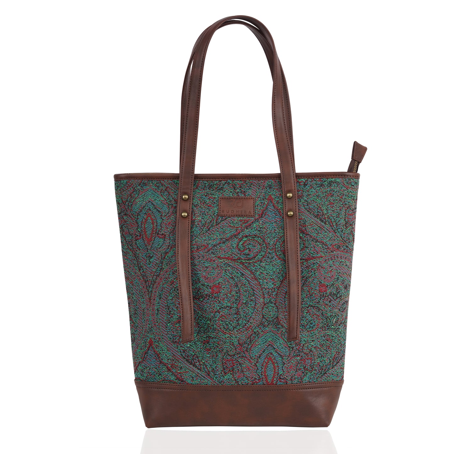 ESLY's Unique and Luxurious Green and Brown Crossbody Tote Bag